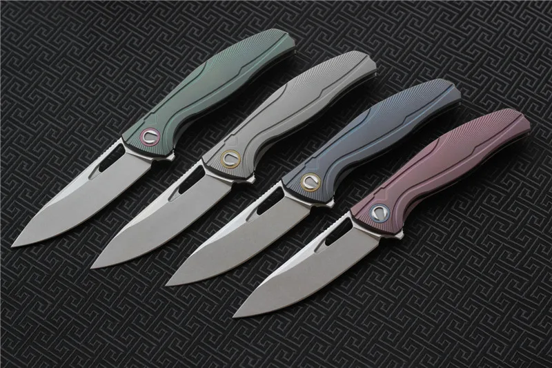 Складной нож VESPA F7 лезвие подшипника: M390(сатин/) Ручка: TC4 карманный нож для кемпинга и охоты инструменты для повседневного использования