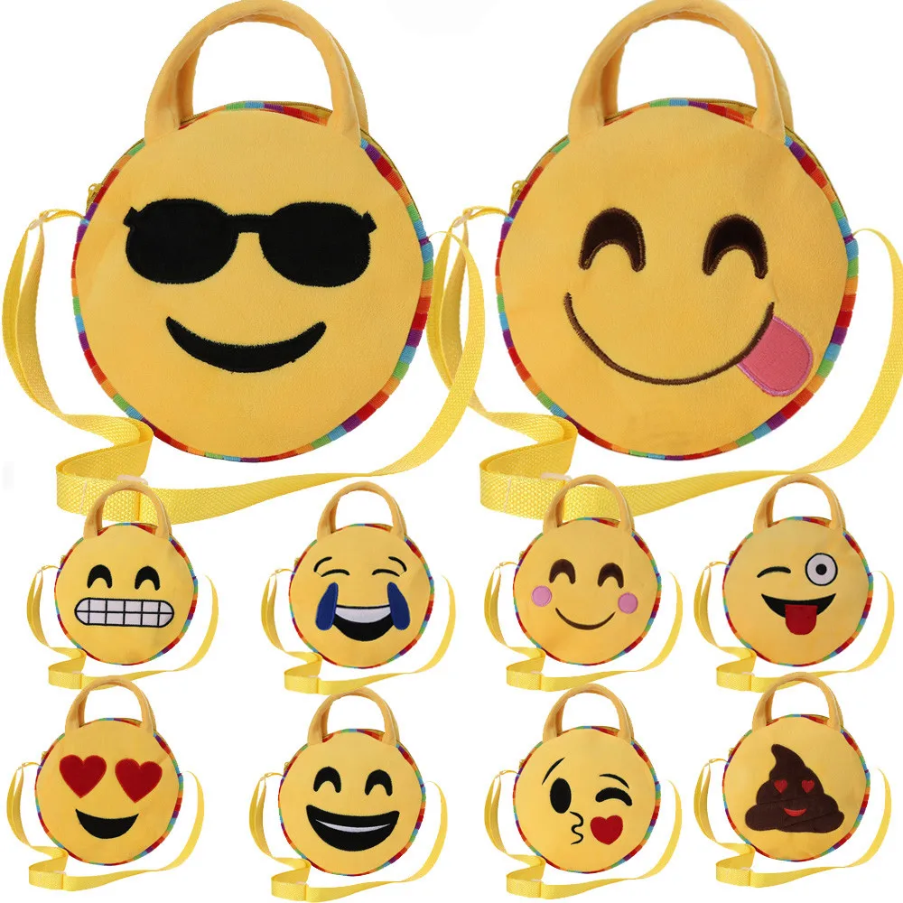 

Women Cute Emoji Emoticon Shoulder School Child Bag Baby Girls Boys Schoolbag Cartoon Bookbag Kindergarten Toy Gifts School Bags