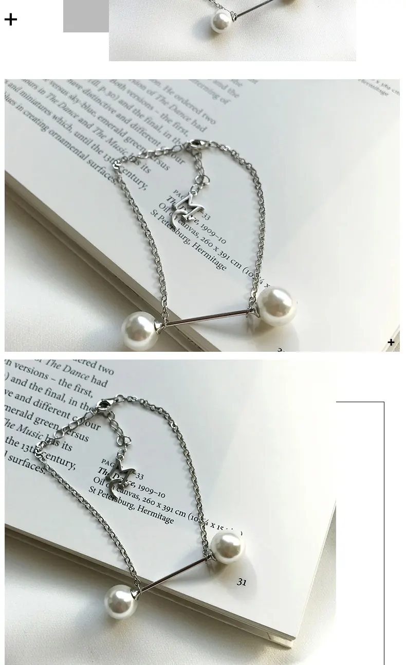 Hongye Silver 925 Jewelry Pearl Bracelets Women Wrist Accessories Elegant Link Valentine's Day Lover Gifts Friendship Bracelet