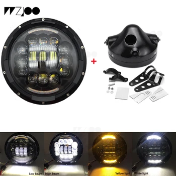 

wzjoo Brand new 7inch IP67 90W Wrangler JL Projector Led Headlight white halo hi-low beam for Jeep Wrangler JL 97-2018