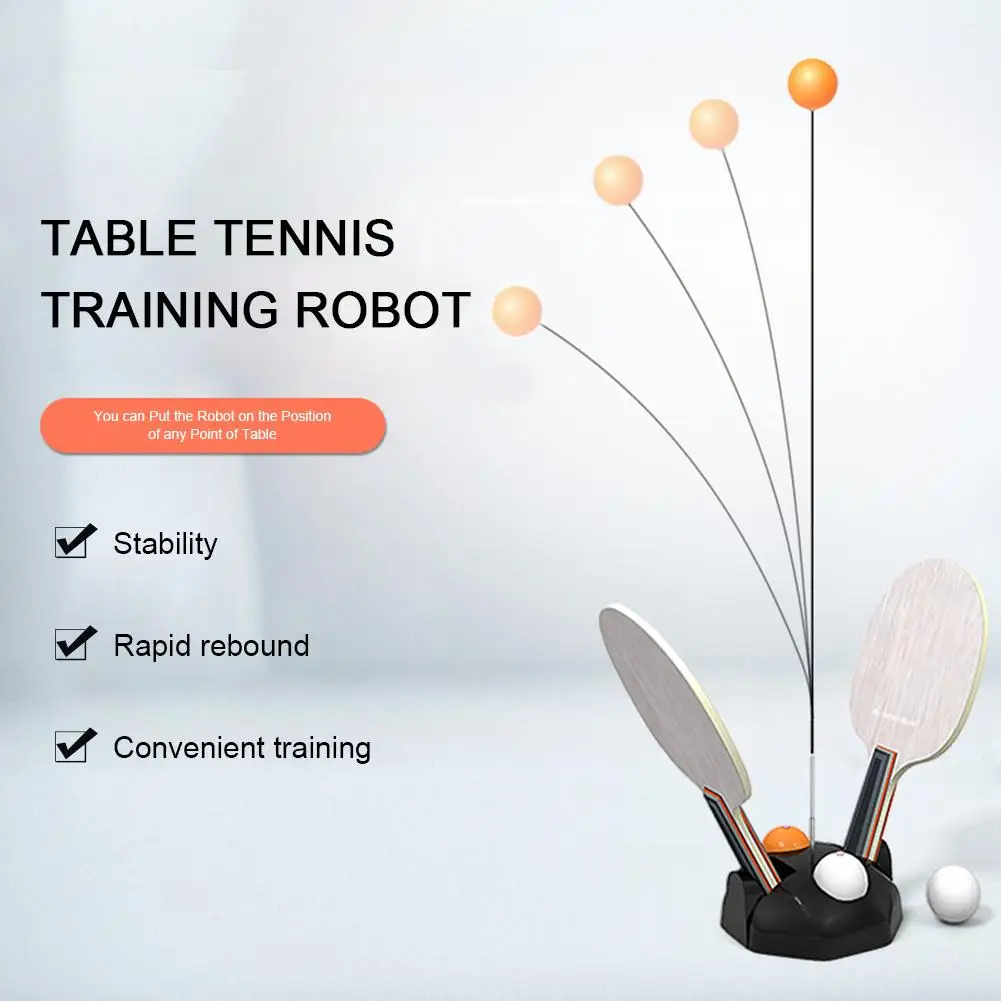 

Elastic Soft Shaft Rebound Table Tennis Trainer Table Tennis Training Robot Fixed Rapid Ping Pong Ball Machine Trainer for Strok
