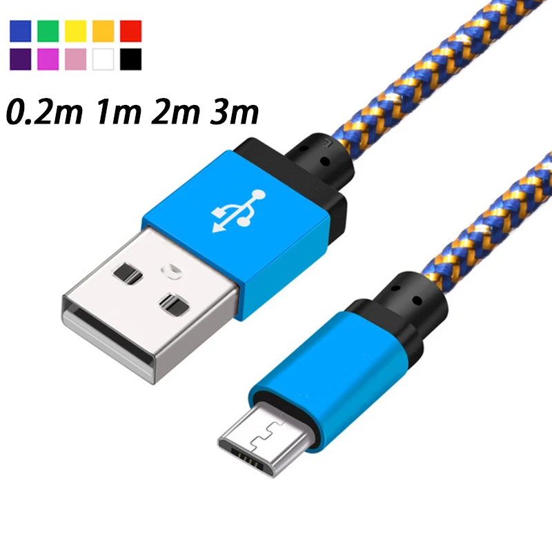 

3m Micro Usb Charger Cable 2m Micro Usb Charging Cable Wire Cord Micro-Usb Kabel Cabo For Lenovo LG Zte Nubia Microusb Cabel