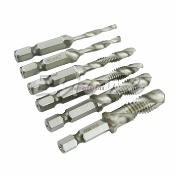 

6Pcs/lot High Speed HSS Machine Screw Thread Metric Hand Tap Drill Bits M3-M10