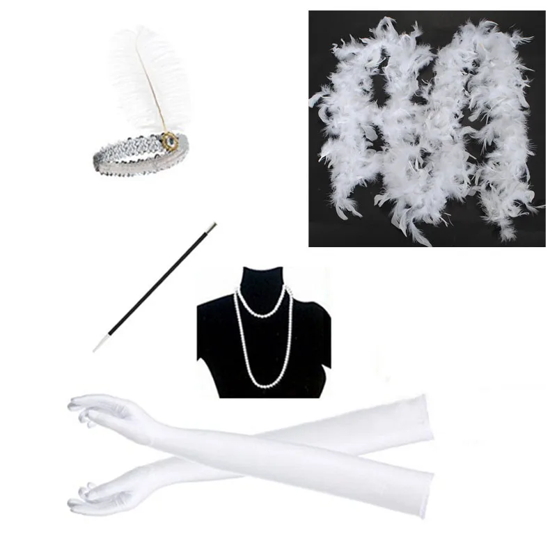 Female Stage Show Set Props Feather Boa Hand Fan Costume Cosplay Hen Party Bachelorette Decoration birthday wedding | Дом и сад
