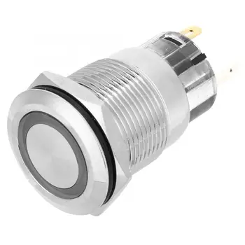 

40Pcs Automatic Reset Flat Ring Head with Light Nickel Plated Brass Nickel Plated Brass Button Switch toggle switch
