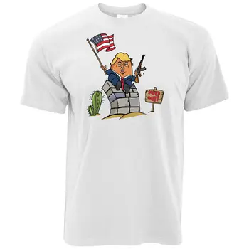 

T shirt Homme 2019 New Novelty T Shirt Trumpty Dumpty Built A Big Wall Joke President Trump USA