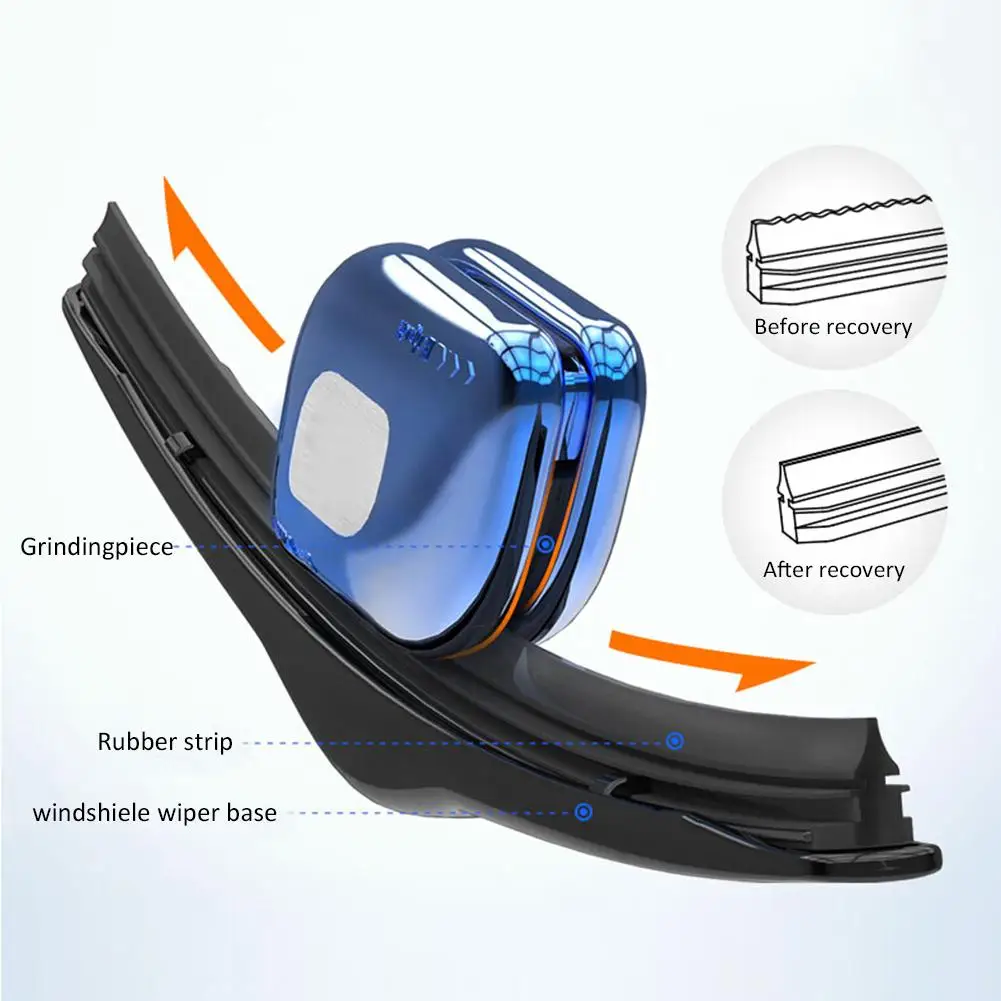 Автомобильный инструмент для ремонта стеклоочистителя, Резиновая полоса лобового стекла, реставратор ветрового стекла с брелком, дворник без каркаса, аксессуары для автостайлинга