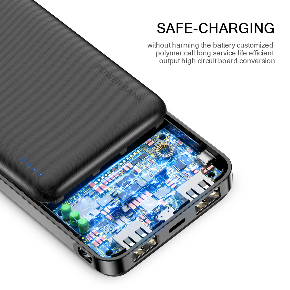Kaufen FLOVEME Power Bank 20000 mAh Tragbare Lade Poverbank Handy Externe Batterie Ladegerät Power 20000 mAh für Xiao mi mi