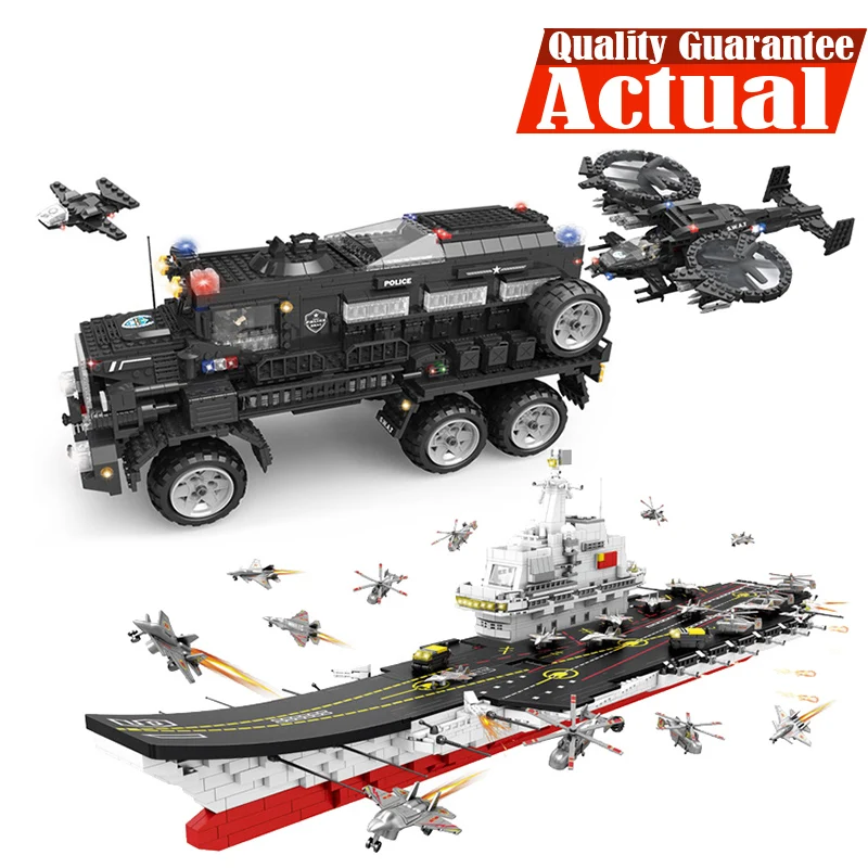 

Military SWAT Riot Armored Vehicle Fighter Carrier Figures Building Blocks Bricks Educational legoingly Toys For Children Boys