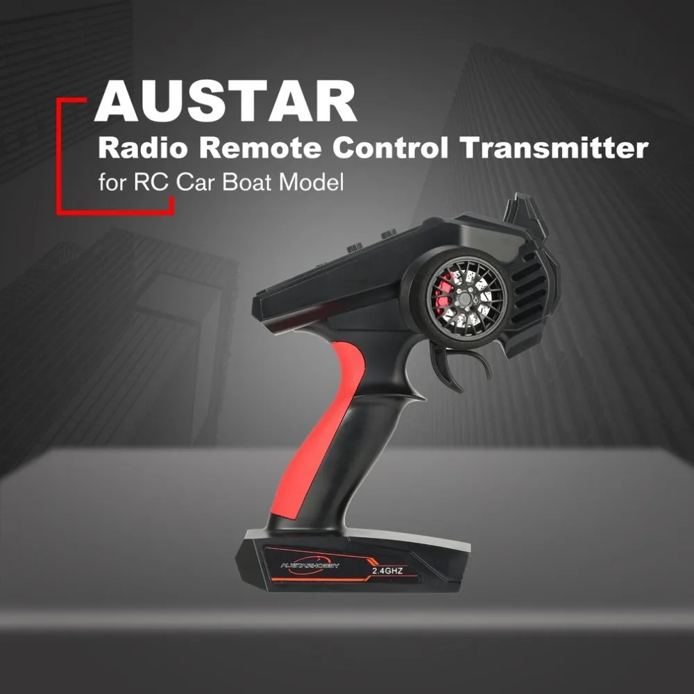 

AUSTAR RC Transmitter 2.4 4CH Radio Remote Control with AX6s Receiver for RC Car Off-road Vehicle Boat RC Truck Model