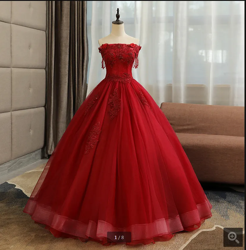 

2019 robe de soiree wine lace ball gown prom dress beaded appliques sequins princess prom dresses best selling prom gowns