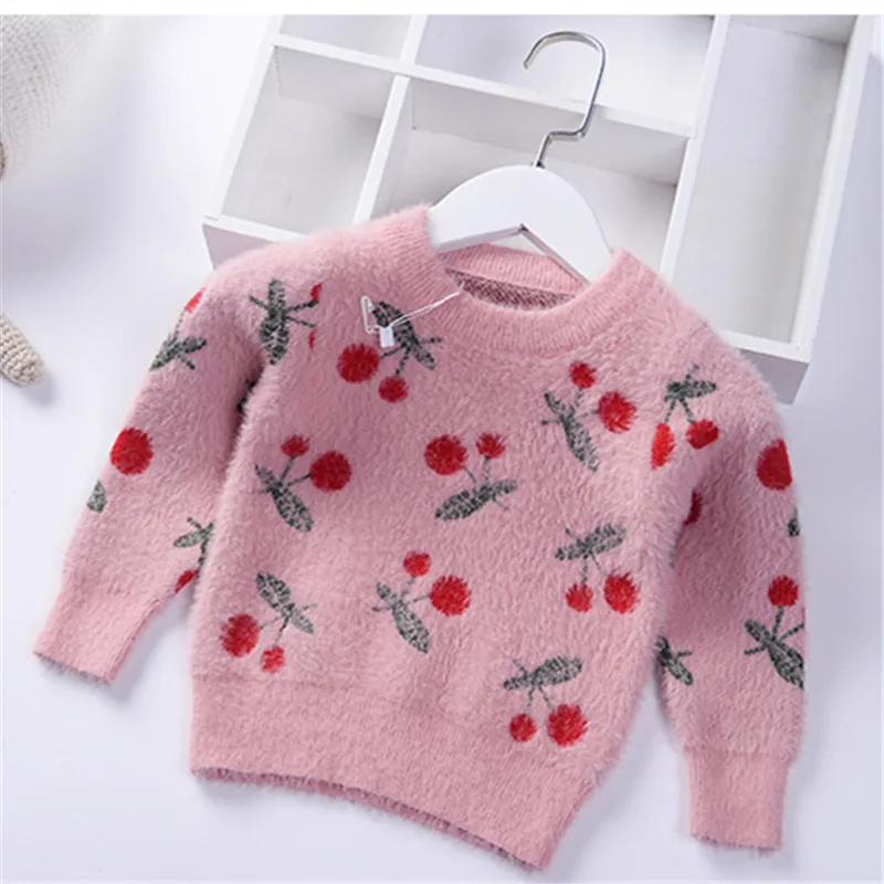 

Kids Clothes 2018 Winter Baby Sweater Girls Boys Pullover Toddler Christmas Sweater Infant Imitation Mink Cashmere Warm Cardigan
