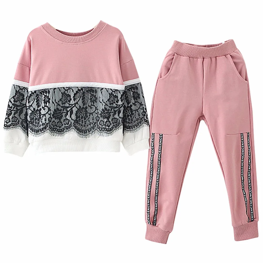 

KEAIYOUHUO Children Clothing 2019 Autumn Winter Baby Girls Clothes Set T-shirt+Pants Outfits Kids Tracksuit For Girls Sport Suit