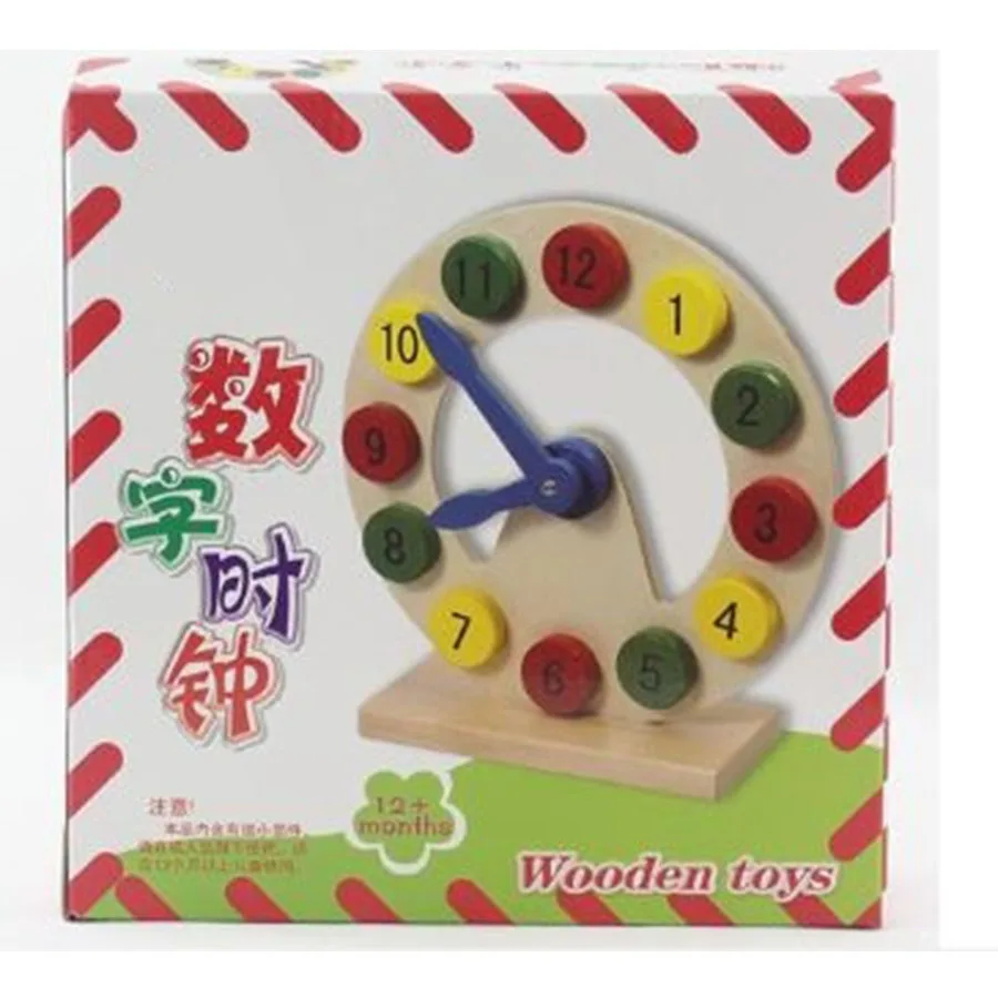 Montessori Baby Kids Toys Wooden Colorful Numbers Clocks Teach Tool Learning Educational Preschool Training Brinquedos Juguets
