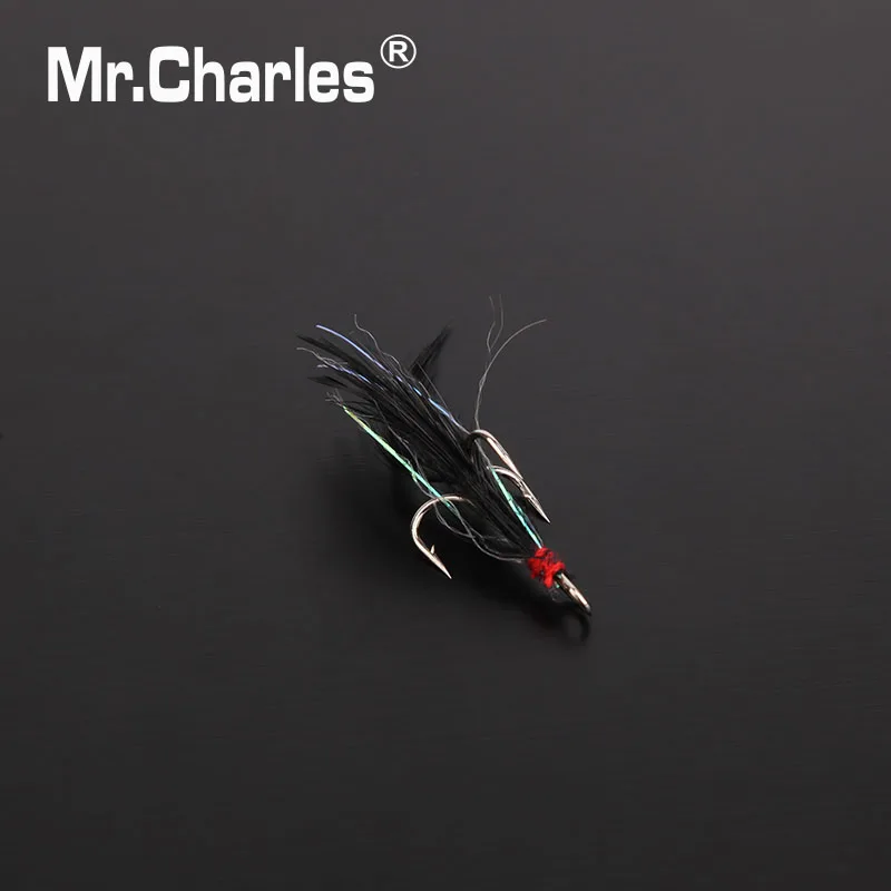 Mr. Charles 3551-noir plumes triple crochet 2 #/4 #/6 # force suffisante pour gros leurre matériel de pêche outils de pêche