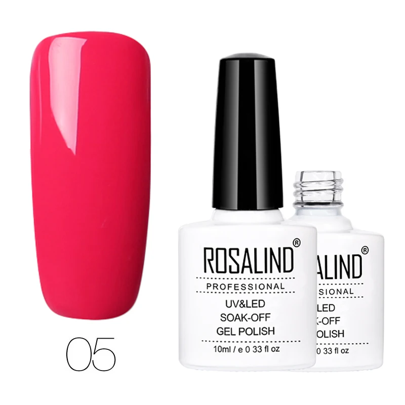 Rosalind гель 1 10 мл сплошной цвет серия 01-30 высокое качество замачиваемый УФ светодиодный Гель-лак для ногтей полустойкий лак - Цвет: 05