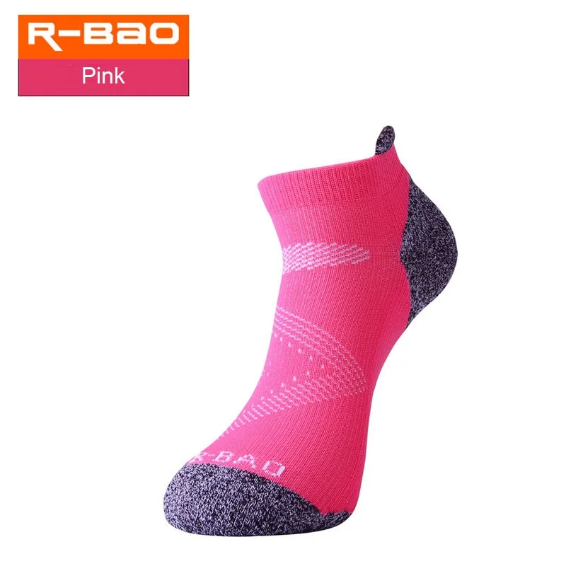 R-bao мужские и женские Компрессионные носки для бега профессиональные спортивные носки для верховой езды баскетбол бадминтон Пешие гонки Дышащие носки - Цвет: Pink
