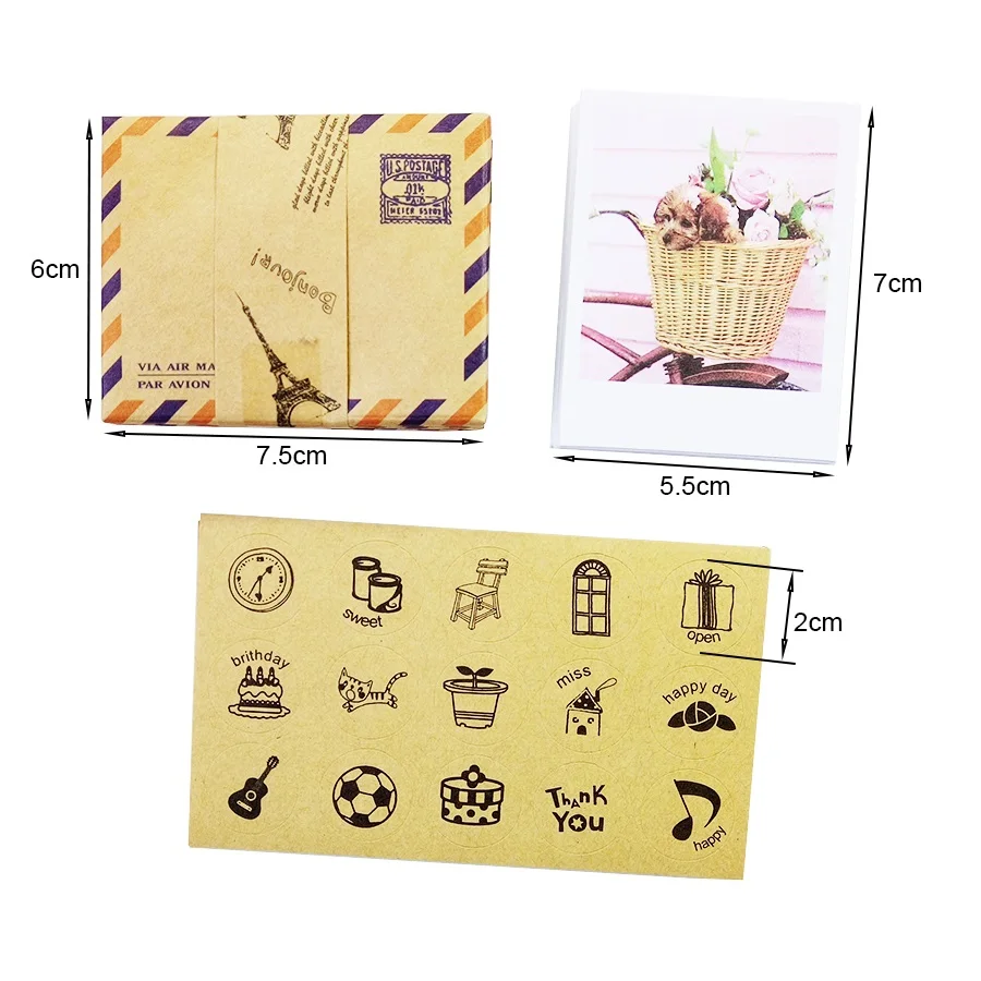 4 компл./лот винтажный LOMO набор карт с наклейки для конвертов поздравительных открыток забавные студенческие подарки офисные школьные
