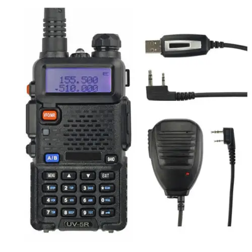 Baofeng *UV-5R Cable PLUS* 136-174//400-520MHz Ham Two-way Radio Walkie Talkie