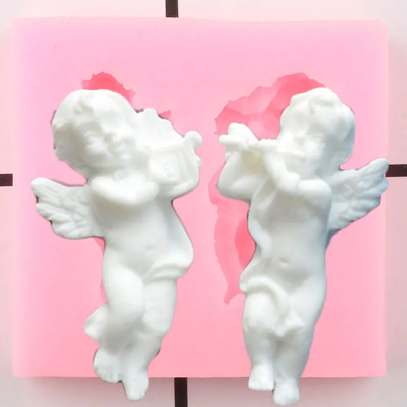 3D Ангел Детские Силиконовые формы для приготовления конфет глины помадки формы украшения для кексов DIY вечерние торт декоративное устройство для шоколада формы для мастики