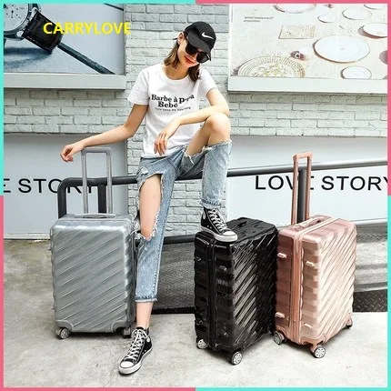 

CARRYLOVE high quality business luggage series 20/24/26/28 inch size Aluminum frame PC Rolling Luggage