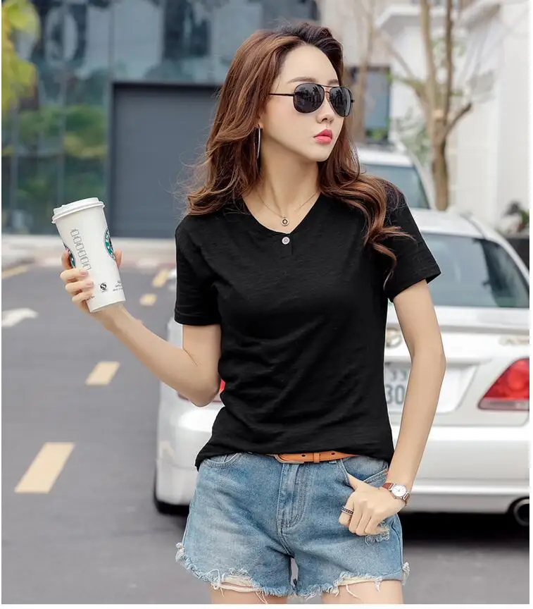 Gkfnmt женская летняя повседневная футболка модная черно-белая футболка хлопок короткий рукав топы размера плюс одежда высокого качества