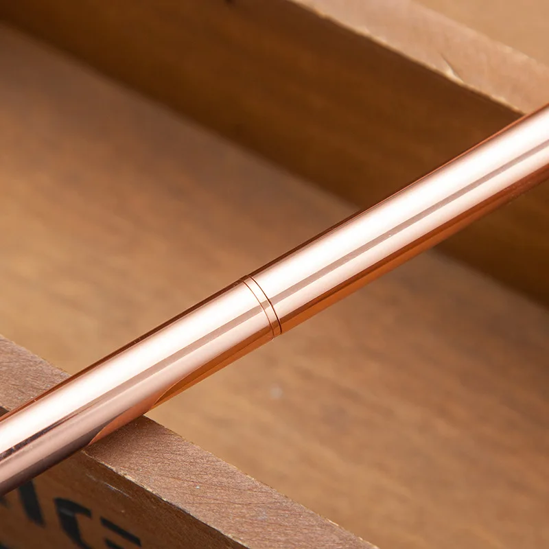 Ручка под розовое золото 1,0 мм металлическая шариковая ручка новая странная ручка с ананасом канцелярские принадлежности подарок каваи 3 цвета на выбор школьные офисные принадлежности