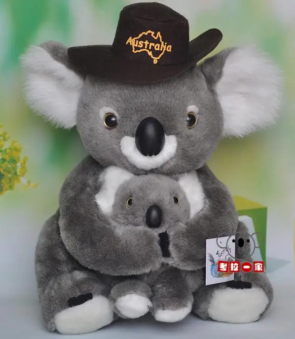 

Big Toy Mother And Baby Koala Doll Plush Toys With Hat Children'S Educational Gifts