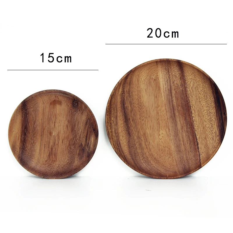 2 шт. Набор круглых деревянных тарелок|round wooden plate|wood plate setwood |