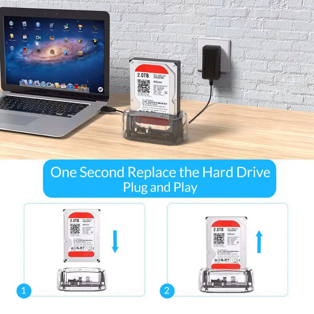 Orico 3 5 дюйма корпус для жесткого диска Usb 0 Гбит/с Sata Hdd Чехол прозрачный док станция