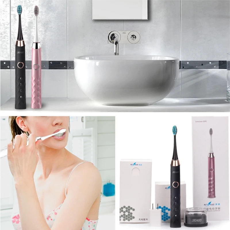 SEAGO NEW Chargeable Electric Toothbrush Massage Teeth Diamond Clean
