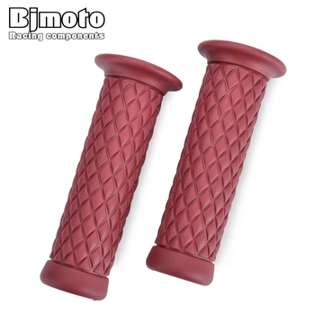 

BJMOTO Motorcycle 7/8" Rubber Handle Bar Grip Motocross Hand Grips For Harley moto most ATV scooter with 22mm handlebar