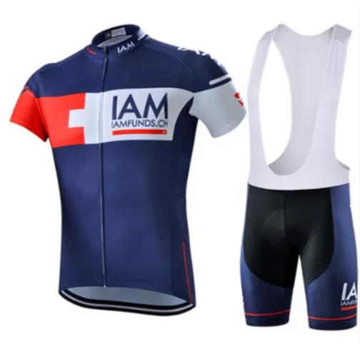 

2019 IAM New Short Sleeves Pro Team Cycling Jerseys Set with Bib Pants Quick Dry Breathable Ropa Maillot Ciclismo 20D Gel Pad