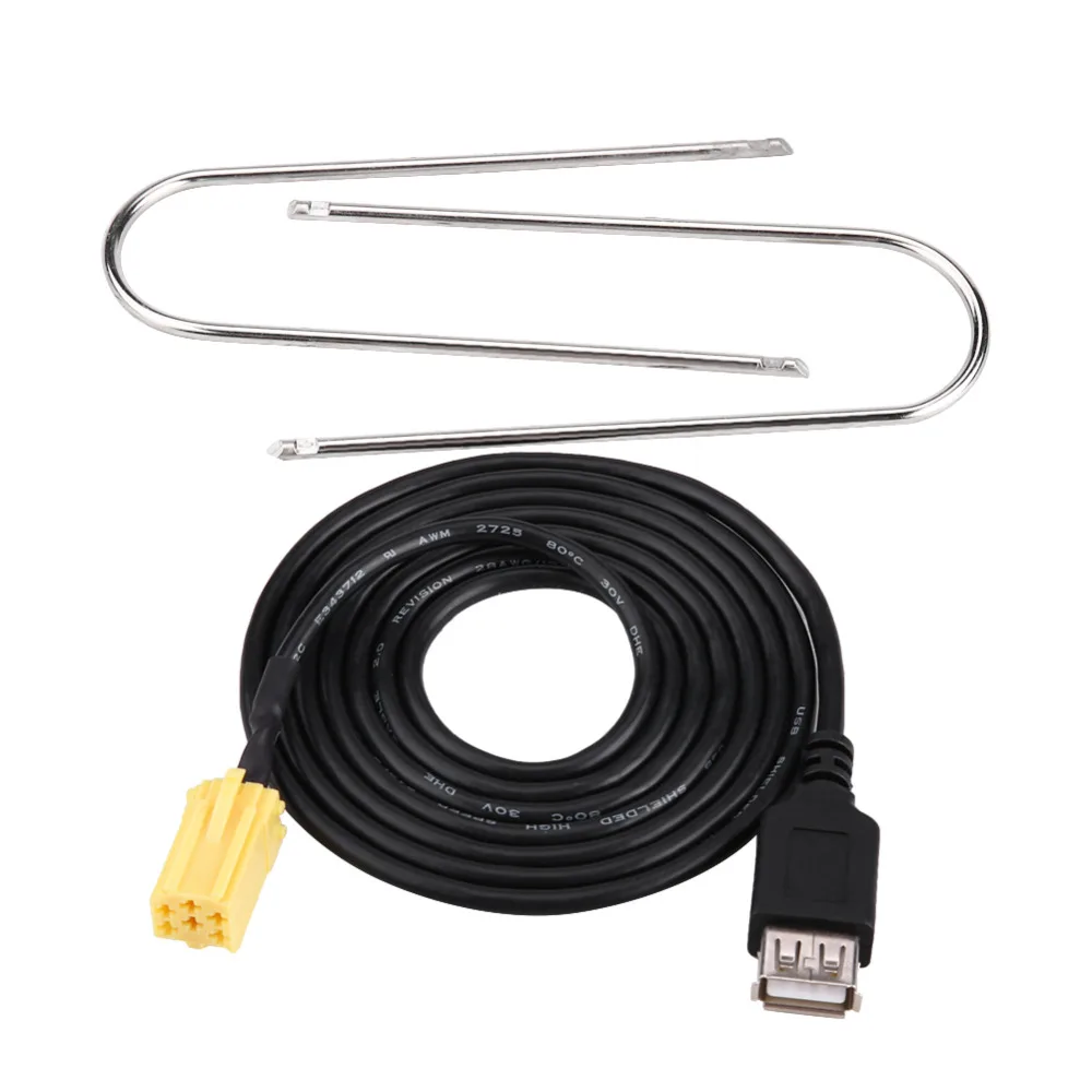 Автомобильный 6 контактный разъем 153 5 см черный адаптер USB Головные устройства с