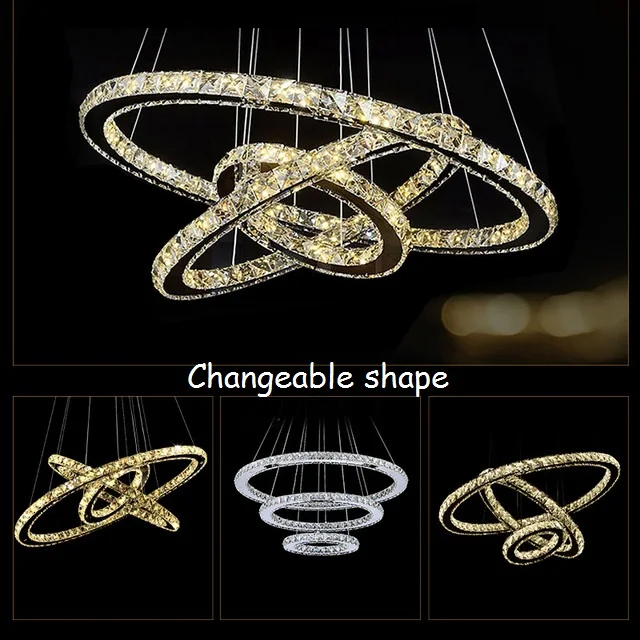 Modern Chandelierledcrystal Ring Chandelier Crystal Light Ring Chandelier Crystal Light