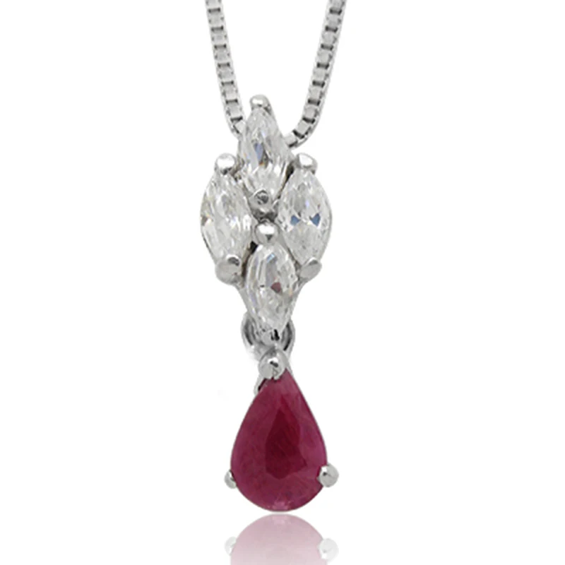 

Collares Qi Xuan_Red Stone Simple And Elegant Pendant Necklaces_Real Necklaces_Quality Guaranteed_Manufacturer Directly Sale