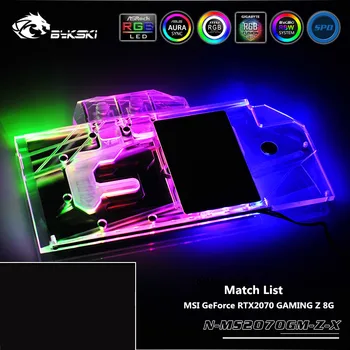 

Bykski Full Cover GPU Water Block For VGA For MSI GeForce RTX2070 GAMING Z 8G Graphics Card N-MS2070GM-Z-X