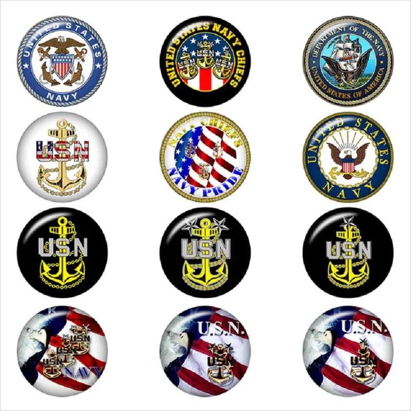 NAVY-chief-USN-glass-snap-button-DIY-jewelry-Round-photo-cabochons-flat-back-DA1203.jpg_640x640