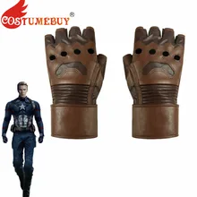 CostumeBuy Мстители: Endgame Steven Rogers Капитан Америка Косплей Аксессуары искусственная кожа косплей перчатки для велоспорта реквизит