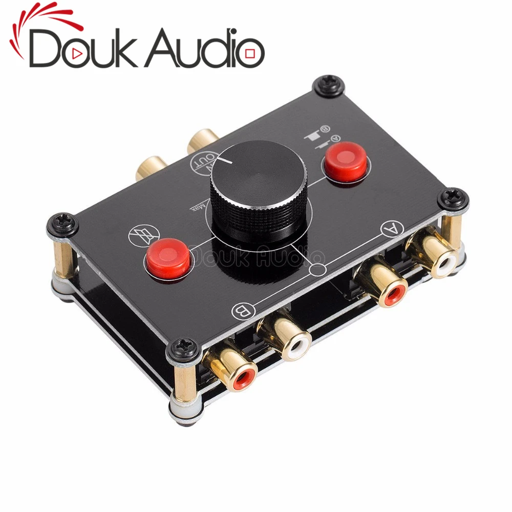 

Douk Audio Little Bear Mini 2-Way Stereo L/R RCA Audio Selector Passive Preamp Switcher Splitter Box