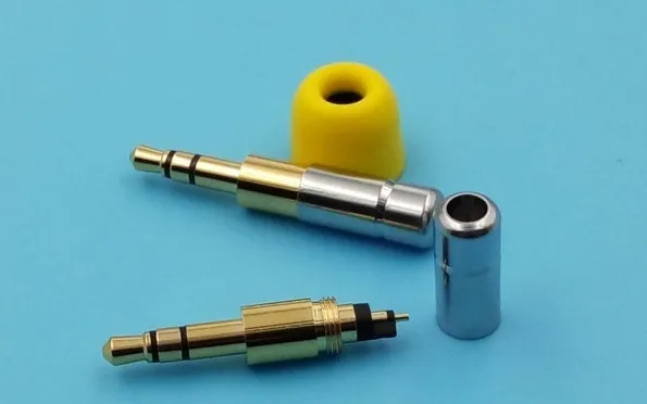 DIP 3 5mm headphone plug mini Alloy 3 pole 3 9mm tail mouth 2pcs