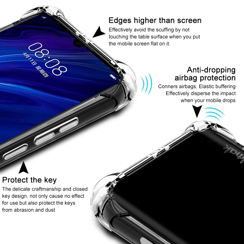 Для huawei P30Pro Кристальный чехол huawei P30 Pro Чехол IMAK Прозрачный 360 Защитный Силиконовый противоударный чехол для huawei P30 Pro