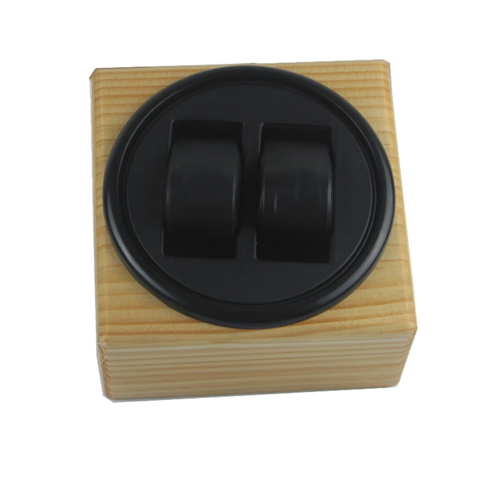 Watch Winder ,LT Wooden Automatic Rotation 2+0 Watch Winder Storage Case Display Box (Outside is pine wood color )