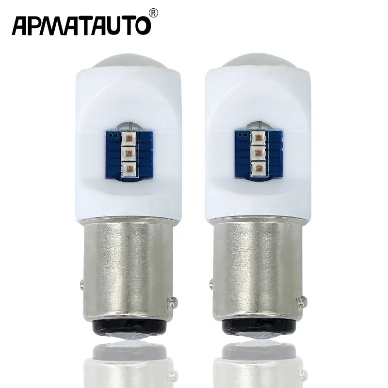 Apmatauto 2x45 w XBD светодиодных чипов 1157 светодиодный P21/5 Вт BAY15d фары дневного света DRL лампы для-jeeprenegade белого и красного цветов