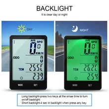 2.8” Large Screen Bicycle Computer Wireless Bike Computer Rainproof Speedometer Odometer