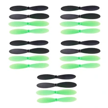 10 pairs Kit para Hubsan X4 H107 RC Quadcopter Drone hélice (Preto, Verde)