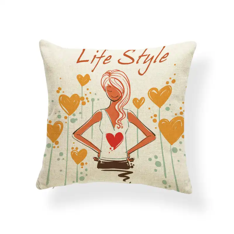 Funda De Cojin Con Diseno De Corona De Rey Y Reina Cojin Con Diseno De Cuernos Decorativos De Flores Rojas Y Peces Azules Para Mujer A La Moda Cojin Nordico Funda De Cojin