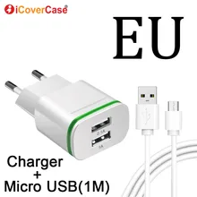 ЕС 2 Plug Dual Порты Зарядное устройство для Xiaomi Redmi 5A 4A Note 4 4X5 Pro Plus S2 Зарядное устройство телефон Micro Usb кабель Мощность зарядки адаптер Быстрое зарядное устройство