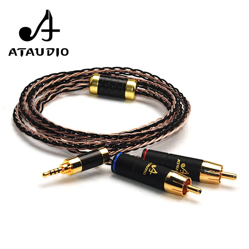 ATAUDIO Hifi 2 5mm TRRS Balanced to 2 RCA Male Cable For Astell Kern AK100II AK120II