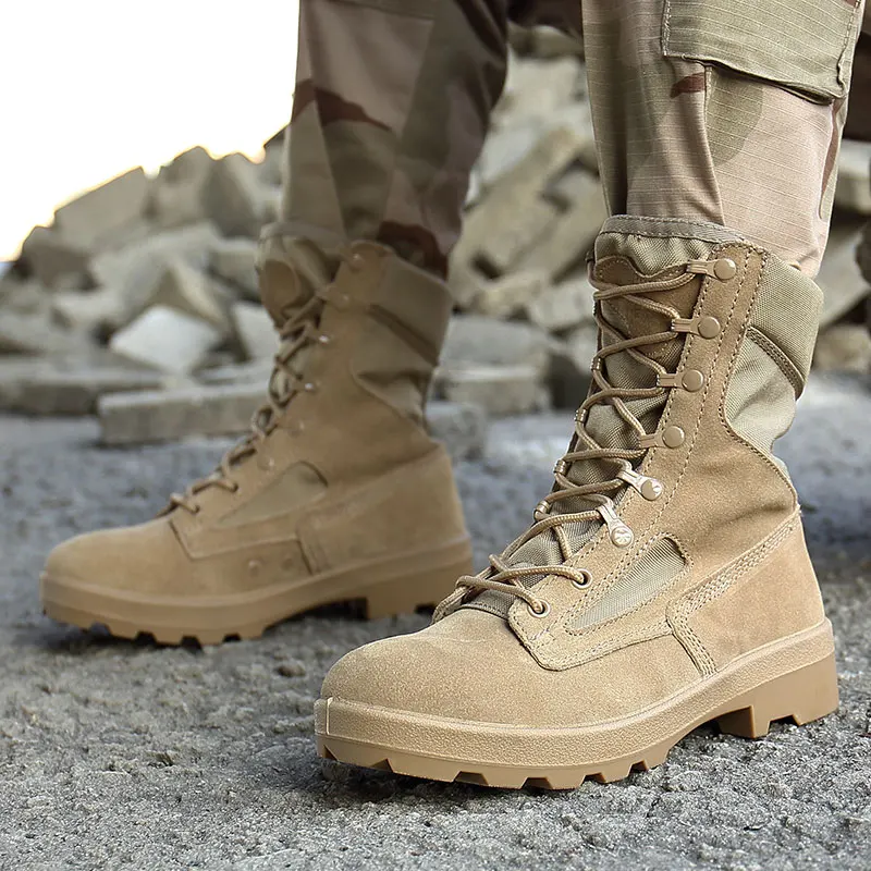 

Good Quality Outdoor Walking Mens Shoes Cow Suede Leather Trekking Hiking Boots Sneakers For Climbing Tactical Military Boots